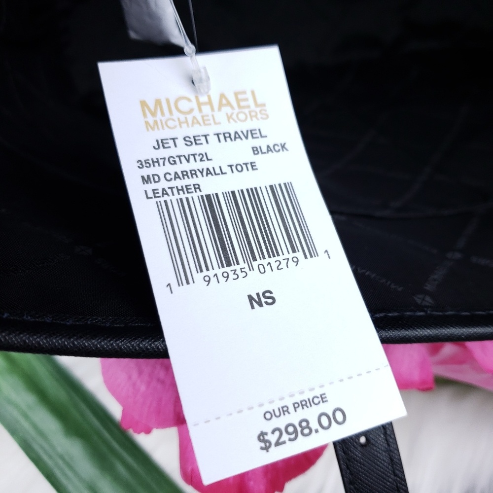 🌺NWT Michael Kors MD Carryall Tote bag Black MK - Picture 8 of 8